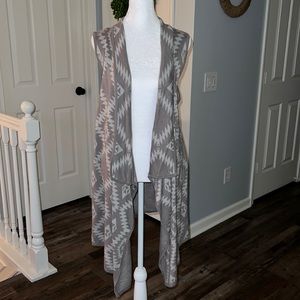 Asymmetrical cardigan sweater